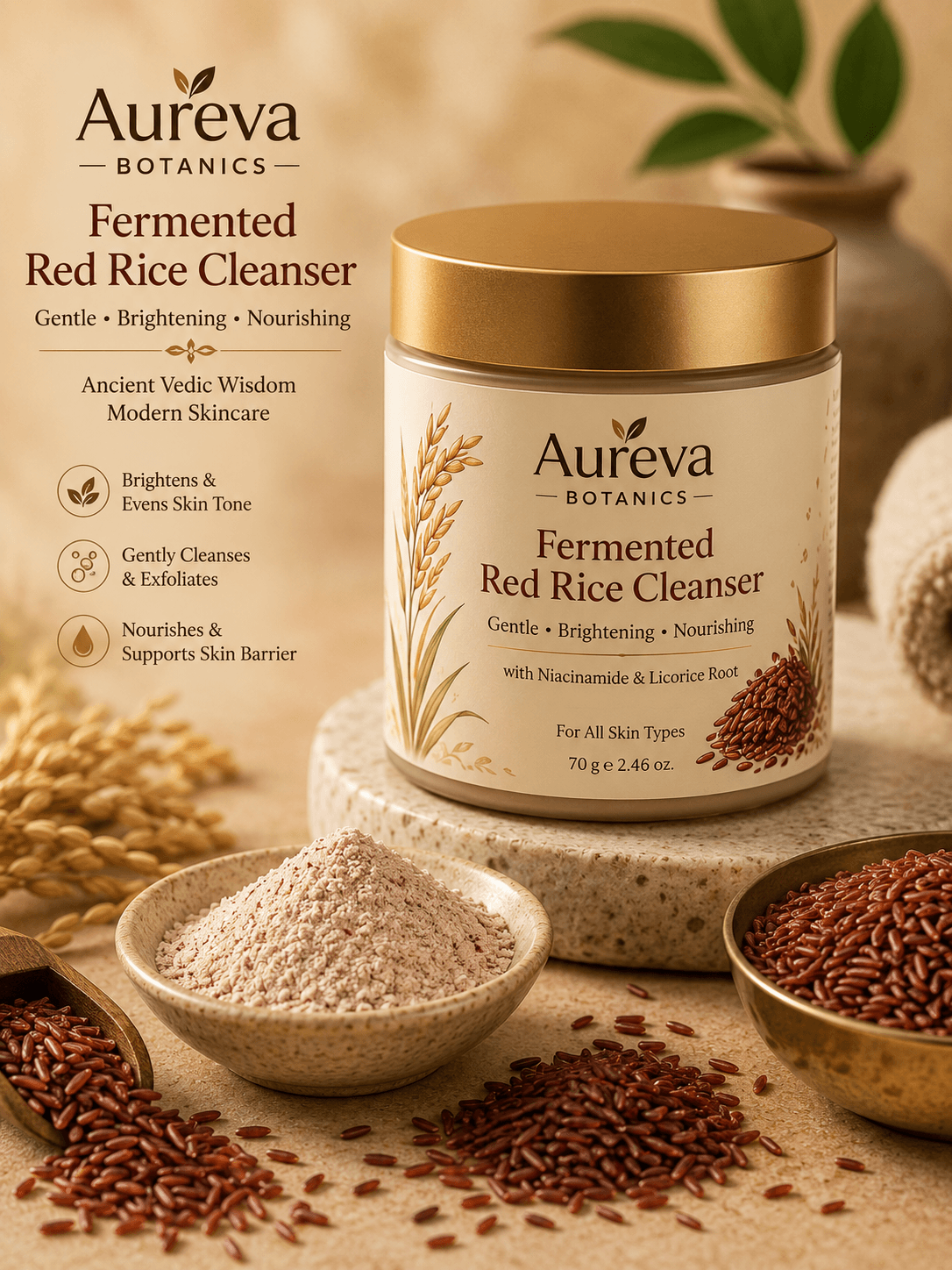 Fermented Red Rice & Sandalwood Barrier Cleanser